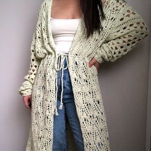 Free People Honey Dew Crotchet Cardigan